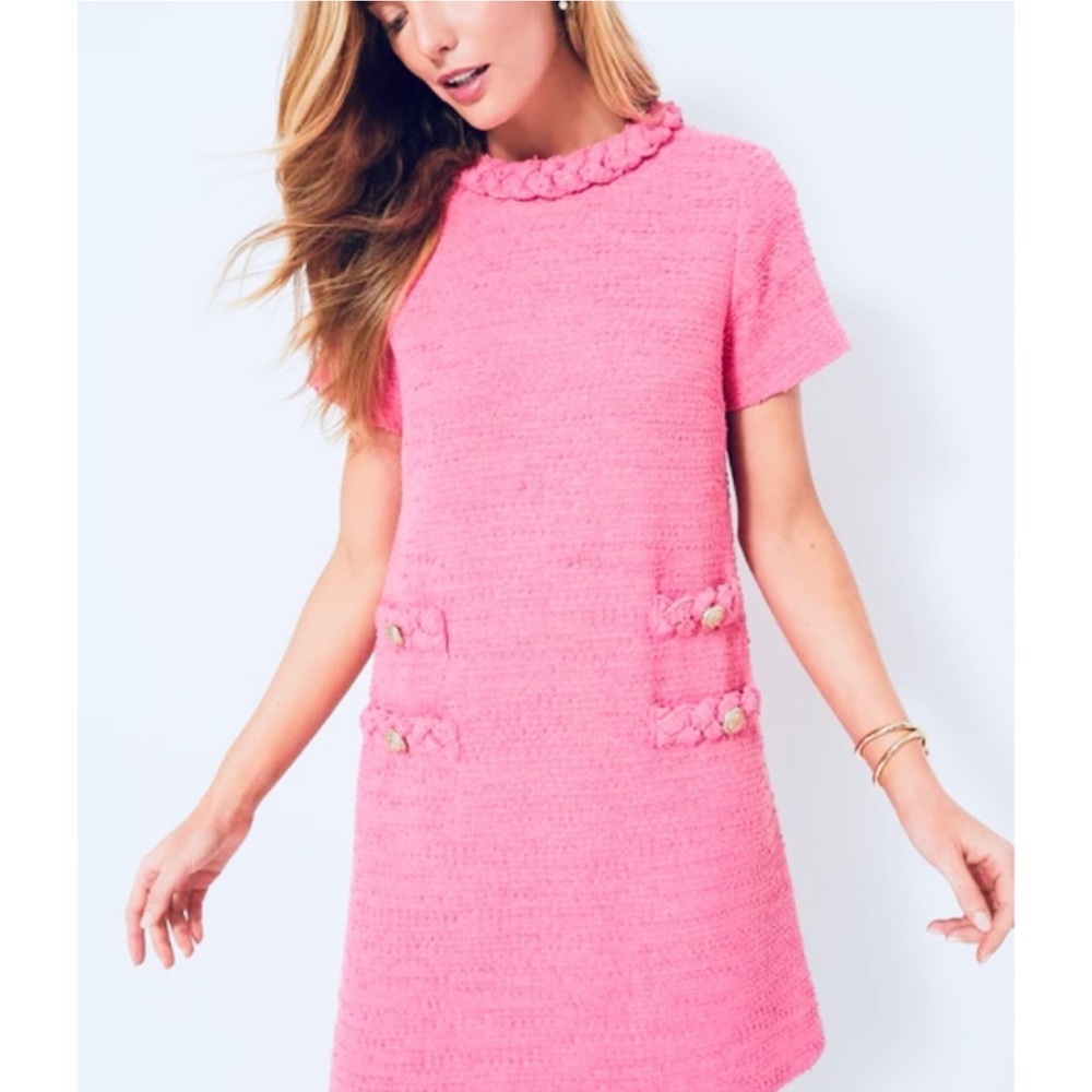 Tuckernuck Pink Textured Mini Dress